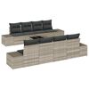vidaXL Conjunto de Sof&aacute; de Jardim 8 unid. Cinza Claro e Cinza Escuro