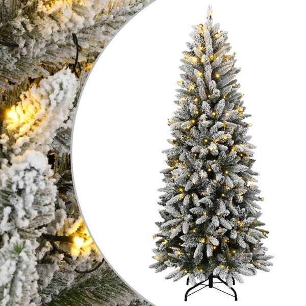 vidaXL &Aacute;rvore Natal artificial c/ 300 luzes LED e flocos de neve 240cm