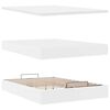 vidaXL Estrutura de cama otomana com colch&atilde;o 140x190 cm branca