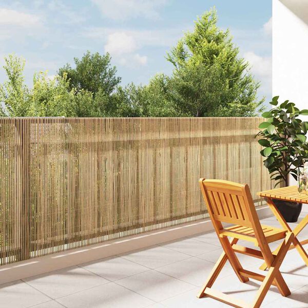 vidaXL Cerca de Bambu Natural 600 x 125 cm Bambu