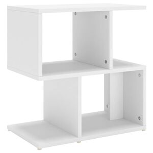 vidaXL Mesa de cabeceira 50x30x51,5 cm derivados de madeira branco