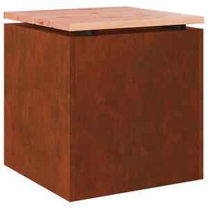 vidaXL Banco de jardim Ferro Enferrujado 40 x 40 x 43 cm A&ccedil;o corten