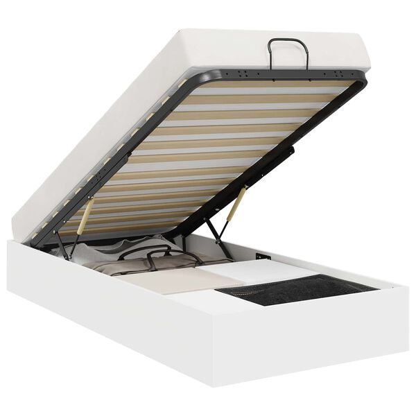 vidaXL Estrutura de Cama Ottoman Branco 80,5 x 200 cm