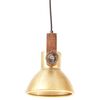 vidaXL Candeeiro suspenso industrial redondo 25 W 19 cm E27 bronze