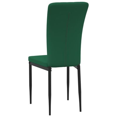 vidaXL Cadeiras de jantar 2 pcs veludo verde-escuro
