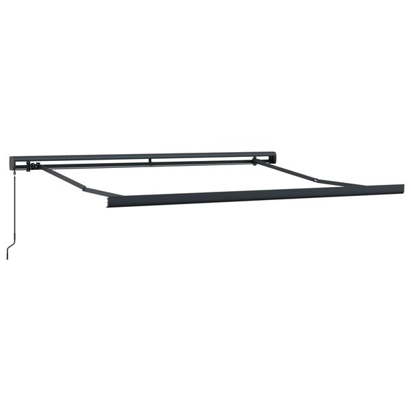 vidaXL Toldo Retr&aacute;til Vermelho e Branco 350 x 250 cm Tecido e Metal