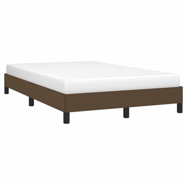vidaXL Estrutura de cama sem colch&atilde;o 120x190cm castanho escuro
