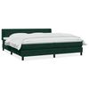 vidaXL Cama com molas/colch&atilde;o 180x220 cm veludo verde-escuro