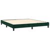 vidaXL Cama box spring c/ colch&atilde;o/LED 180x200 cm veludo verde-escuro