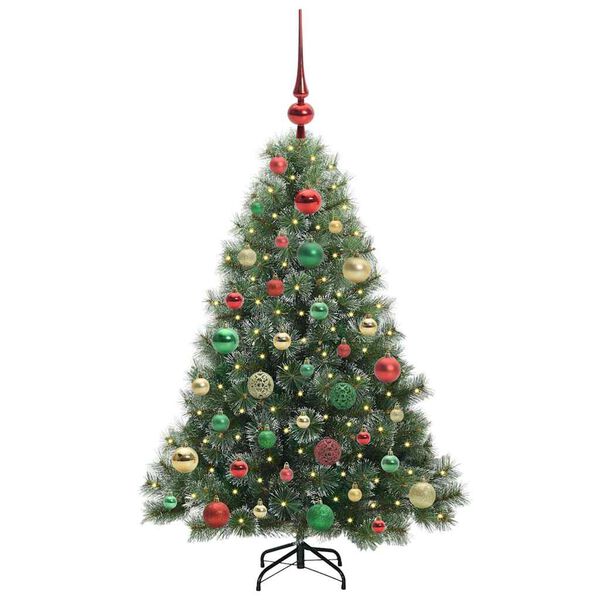 vidaXL &Aacute;rvore de Natal Artificial com 150 LEDs Verde 120 cm PE e PVC
