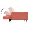 vidaXL Sof&aacute;-cama de 2 lugares com apoio de p&eacute;s veludo rosa
