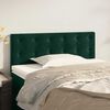 vidaXL Cabeceira de cama veludo 100x5x78/88 cm verde-escuro
