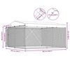 vidaXL Canil de exterior com telhado 382x382x225 cm