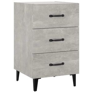 vidaXL Mesa de cabeceira 40x40x66 cm derivados madeira cinza cimento