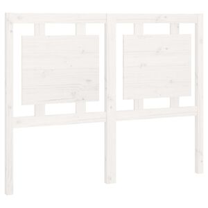 vidaXL Cabeceira de cama 125,5x4x100 cm madeira de pinho maci&ccedil;a branco