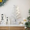 vidaXL &Aacute;rvore Natal decorativa 60 cm madeira de pinho maci&ccedil;a branco