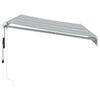 vidaXL Toldo retr&aacute;til autom&aacute;tico com LED 350x250 cm antracite/branco