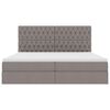 vidaXL Cama com arruma&ccedil;&atilde;o e colch&atilde;o Cinzento-acastanhado 200 x 200 cm