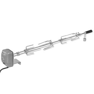 vidaXL Espeto girat&oacute;rio p/ churrasqueira + motor de a&ccedil;o 1000 mm