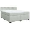 vidaXL Cama com molas/colch&atilde;o 180x200 cm veludo cinzento-claro