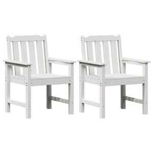 vidaXL Cadeira de Jantar de Jardim 2 unid. Branco HDPE