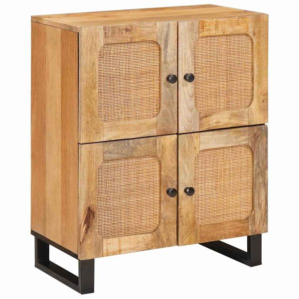 vidaXL Buffet Castanho 60 x 33 x 75 cm Madeira de manga maci&ccedil;a