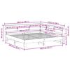 vidaXL Cama com estante sem colch&atilde;o 180x200 cm pinho maci&ccedil;o