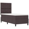 vidaXL Cama Box com colch&atilde;o Marrom Escuro 80 x 200 cm tecido