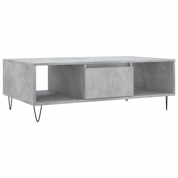vidaXL Mesa de centro 104x60x35cm derivados de madeira cinzento sonoma