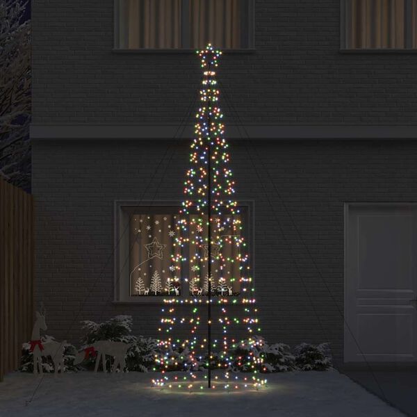 vidaXL &Aacute;rvore de Natal LED com Estacas para o Solo Multicolor 400 cm