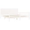 vidaXL Estrutura cama Super King Size c/ cabeceira madeira branco