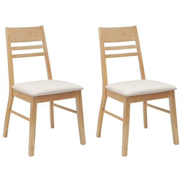vidaXL Cadeiras de Jantar 2 pcs Natural 43 x 54 x 89 cm