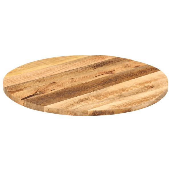 vidaXL Tampo de mesa redondo &Oslash;70x3,8cm madeira mangueira &aacute;spera maci&ccedil;a