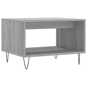 vidaXL Mesa de centro 60x50x40 cm derivados de madeira cinzento sonoma