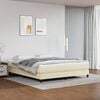 vidaXL Cama com molas/colch&atilde;o 180x200 cm couro artificial cor creme