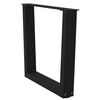 vidaXL P&eacute;s para mesa de centro em V 2 pe&ccedil;as preto 50x(42-43,3) cm a&ccedil;o