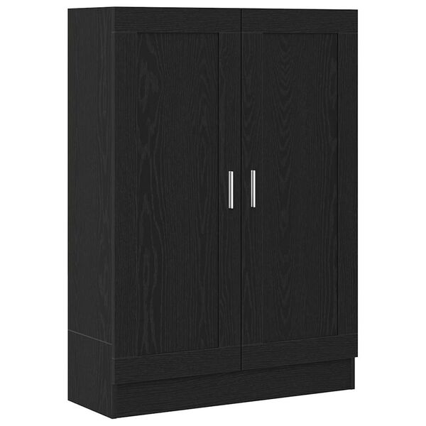 vidaXL Gabinete de Livros Carvalho Preto 82,5 x 30,5 x 115 cm
