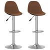 vidaXL Bancos de bar 2 pcs tecido castanho