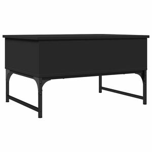 vidaXL Mesa de centro 70x50x40 cm derivados de madeira/metal preto