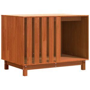 vidaXL Casinha para Cachorro Castanho Encerado 90 x 60 x 67 cm