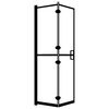 vidaXL Divis&oacute;ria de chuveiro dobr&aacute;vel ESG 80x140 cm preto