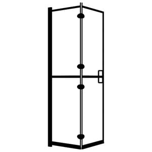 vidaXL Divis&oacute;ria de chuveiro dobr&aacute;vel ESG 80x140 cm preto