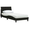 vidaXL Cama com colch&atilde;o Hanko 80x200 cm tecido preto