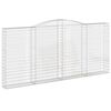 vidaXL Cesto gabião arqueado 400x30x180/200 cm ferro galvanizado