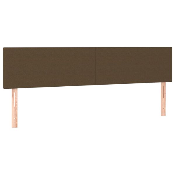 vidaXL Cabeceiras castanho-escuro 180x5x78/88 cm tecido
