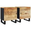vidaXL Mesas de cabeceira 2 pcs 40x33x46 cm madeira mangueira maci&ccedil;a