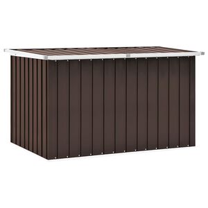 vidaXL Caixa de arruma&ccedil;&atilde;o para jardim 149x99x93 cm castanho