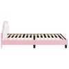 vidaXL Estrutura de Cama Infantil com Cabeceira Rosa 80 x 200 cm PU