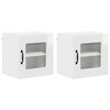 vidaXL Painel de lava-lou&ccedil;a Kalmar 2 pcs Branco Brilhante