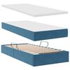 vidaXL Cama com arruma&ccedil;&atilde;o e LED Azul Escuro 100 x 200 cm Veludo